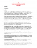 TD de droit des sociétés